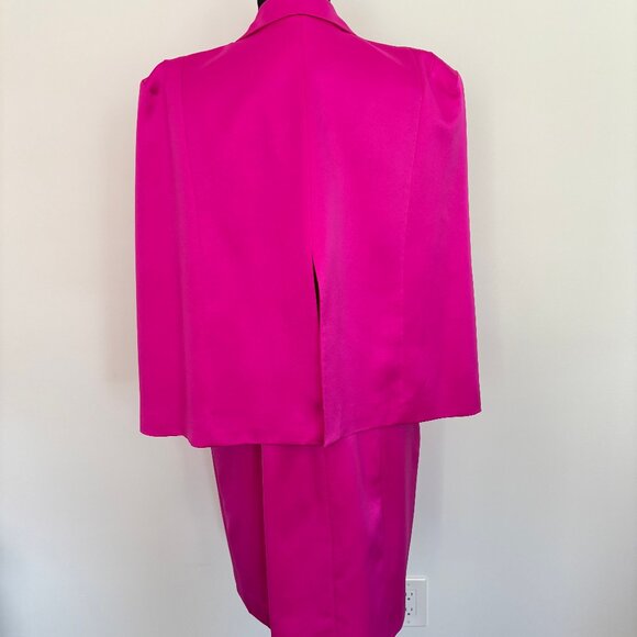 Adelyn Rae Bright Pink Cape Dress - Picture 3 of 5